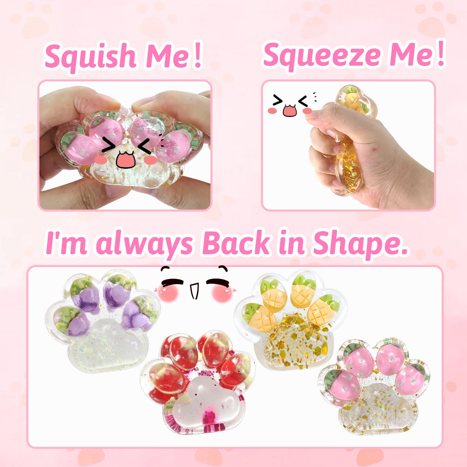 4 Pcs Cat Paw Squishy - Image 2