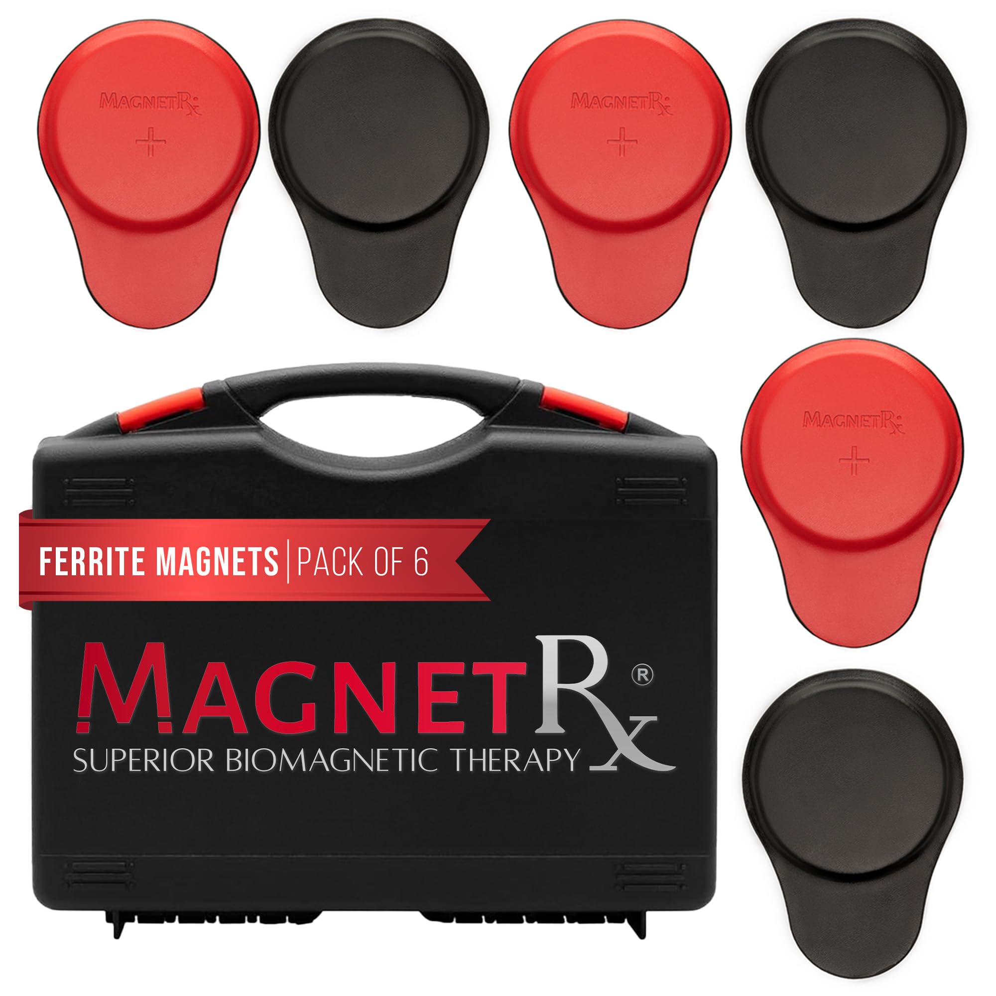 MagnetRXMagnetRX Biomagnetic Magnet Kit - Biomagnet Pair for Dr. Goiz Technique - 6 Mix Units (Red, Round)