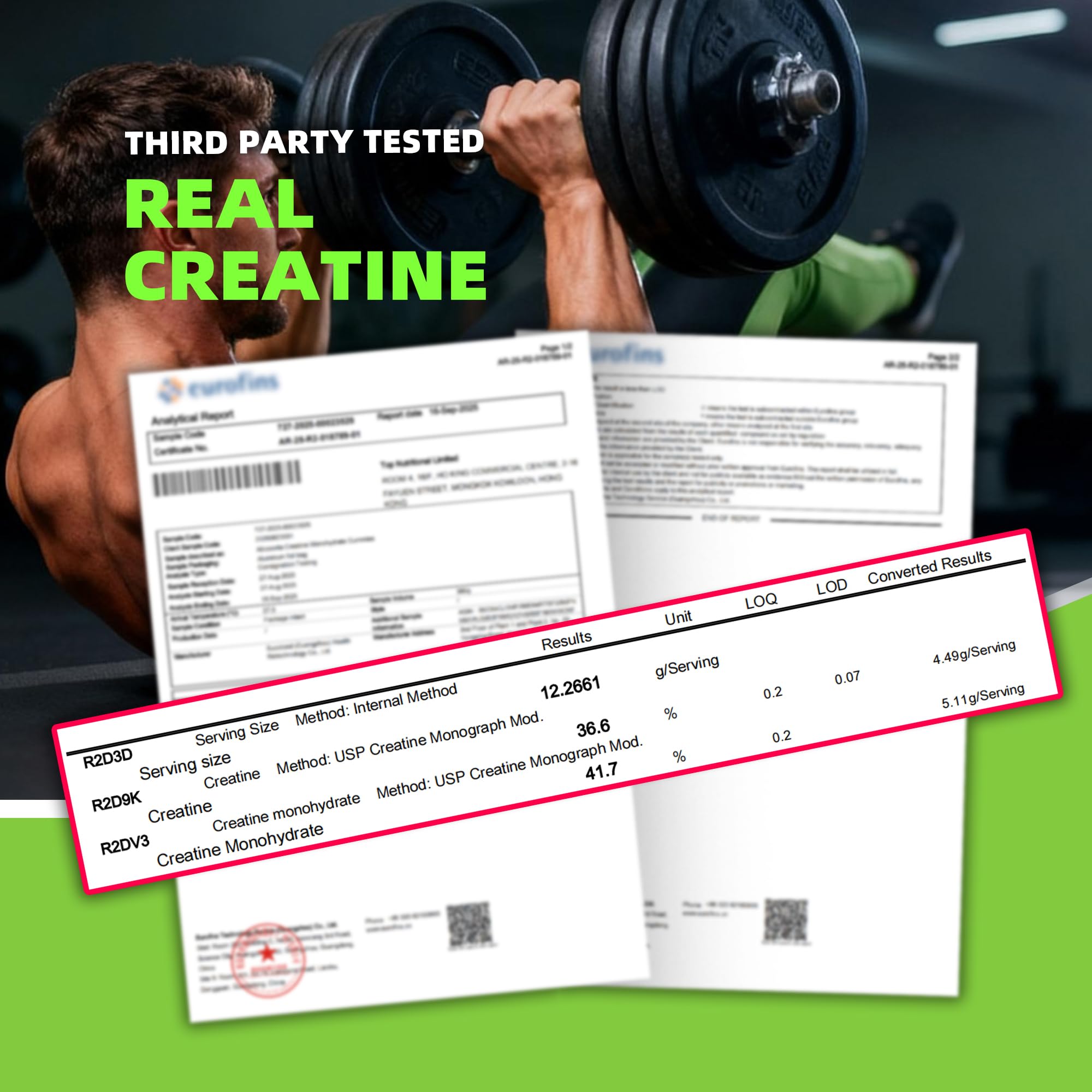 NSF Certified Creatine Gummy - Creatine Monohydrate Gummies 5000mg for Men & Women -120 Gummies Advanced Formula, Muscle Strength, Muscle Builder, Energy Boost, Pre-Workout Supplement-Apple — Amazon image 3