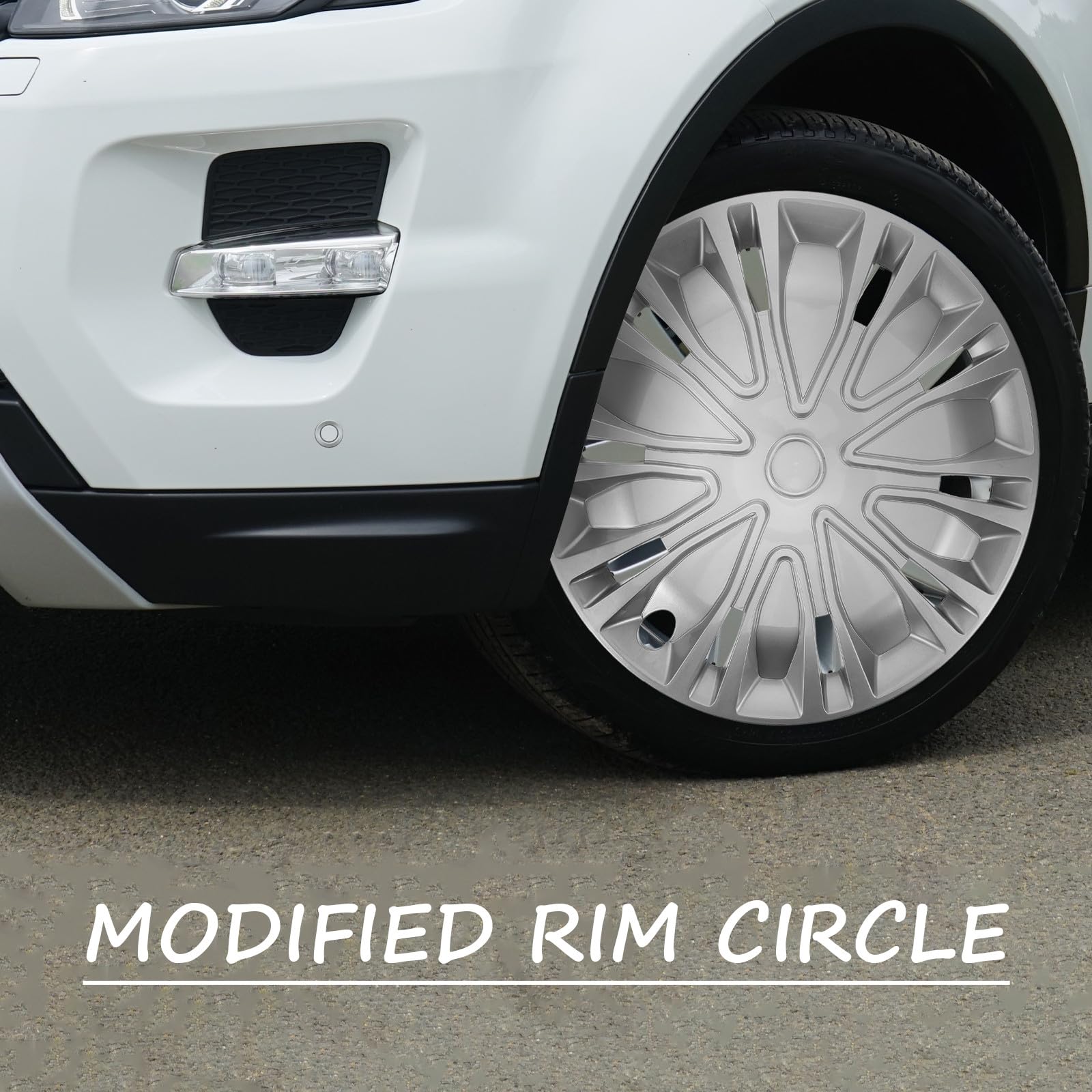 Healvian Coprimozzi da 15 Pollici per Auto, Copertura Decorativa per Mozzo Ruota Argento, Coprimozzi per Veicoli Suv e Camion, Facile Installazione e Design Personalizzabile