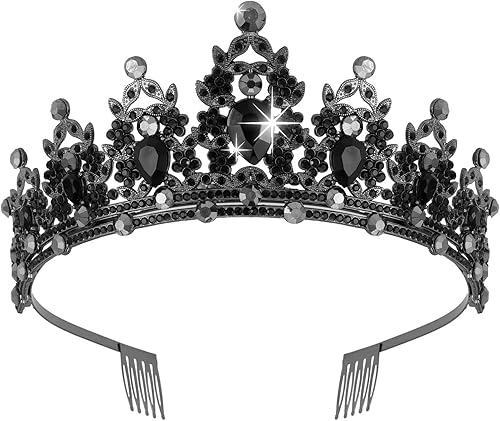 JOYRUBY Tiaras for Women Princess Crown Elegant Mermaid Crown Tiaras for Girls, Crystal Tiara Bride Tiara Crown with Comb Hair Accessories for