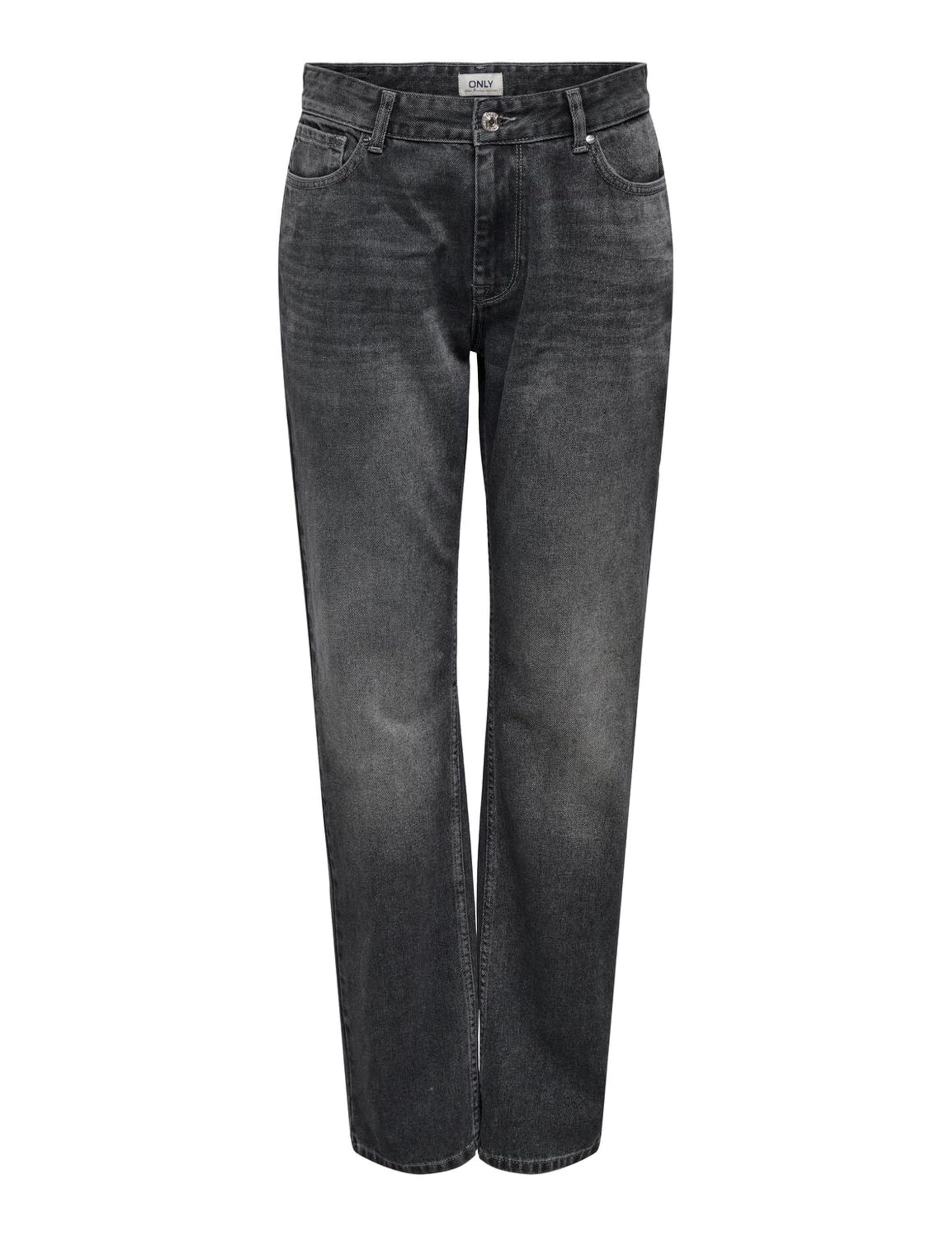 ONLY Onlgianna Dark Brown Denim Mw Straight Jeans
