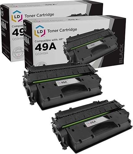 LD Productos Recambios de cartucho de tóner compatibles para HP 49A Q5949A (negro, paquete de 2) para uso en impresora HP Laserjet: 1320, 1320n,