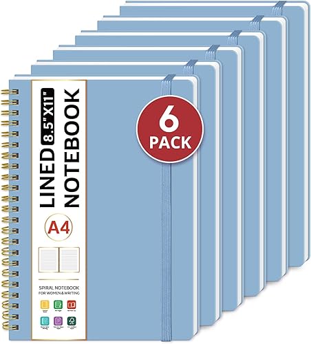 Vista 22 de Taja Cuaderno de puntos en espiral, cuadernos de 8.5 x 11 pulgadas para trabajo, diario grande A4 para mujeres y hombres, diario punteado, cuaderno