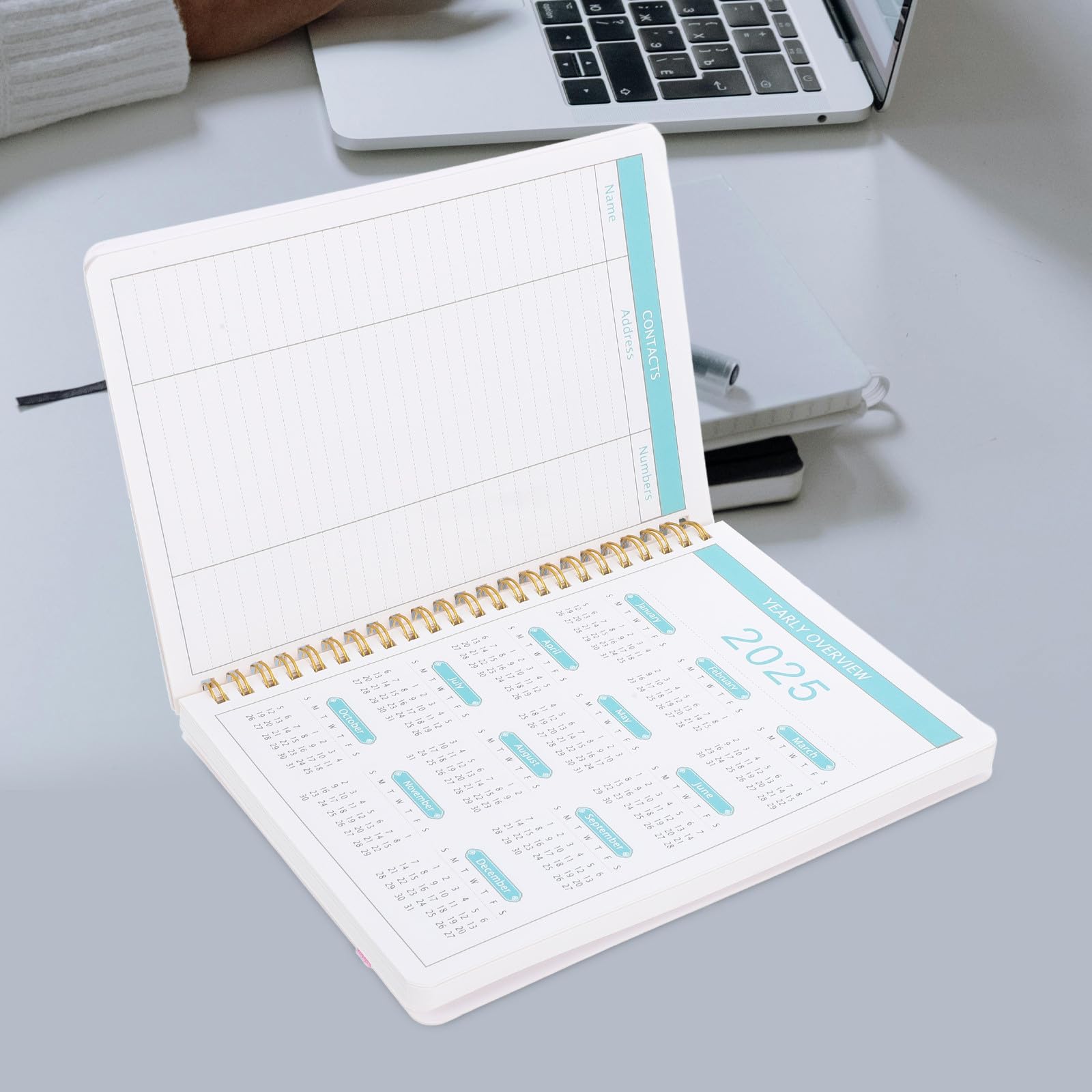 Operitacx 5 Stück Terminkalender Notizbuch 2025-2027 aus Papier, Elegant,