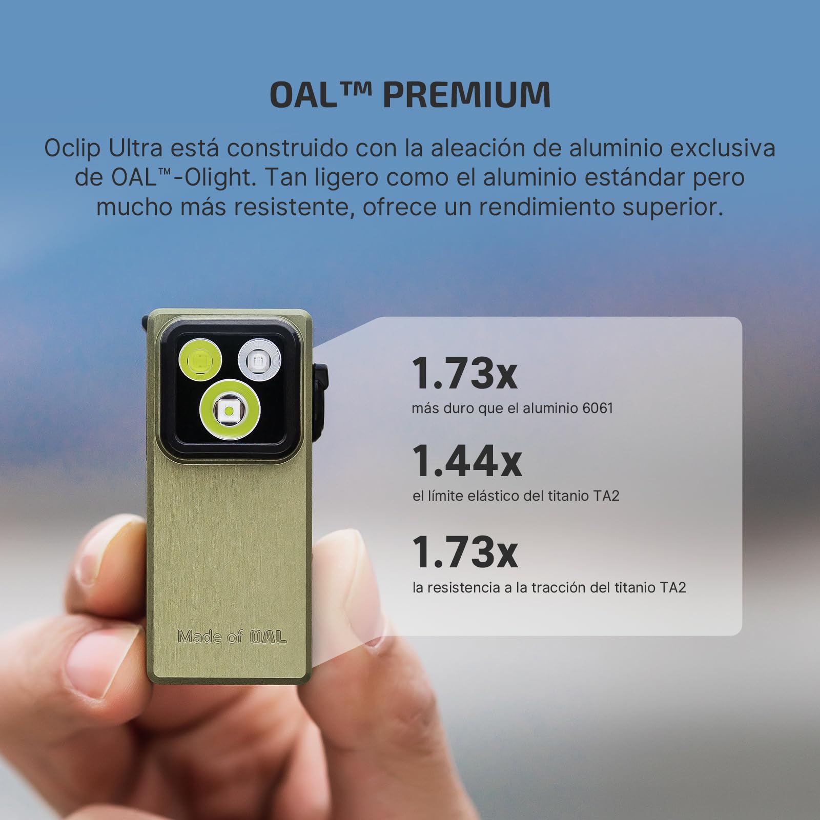 OLIGHT Oclip Ultra Mini Linterna de Clip EDC Recargable 530LM 130M | Fabricado en OAL, Magnetizable, Resistente al Agua IPX6, Luz Concentrada/Difusa y Rayos UV, Para Uso Exterior e de Emergencia