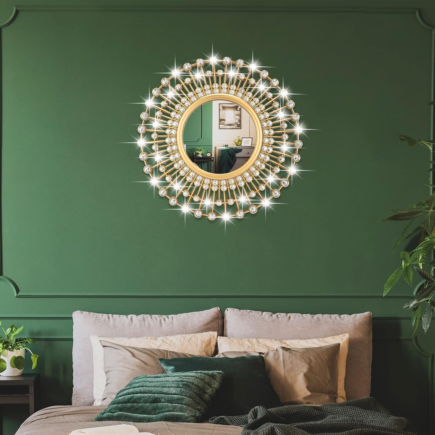 Amazon.com: ZOOPEEN Gold Wall Mirrors Decor for Living Room Bedroom