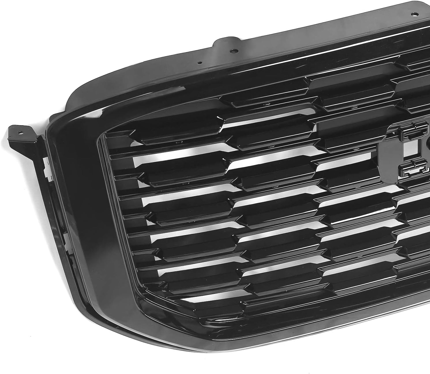 FIONE Front Bumper Grille Grill Compatible with GMC Yukon/Yukon XL 2015-2020 Replacement Glossy Black Denali Style GM1200702 84119634 84722260