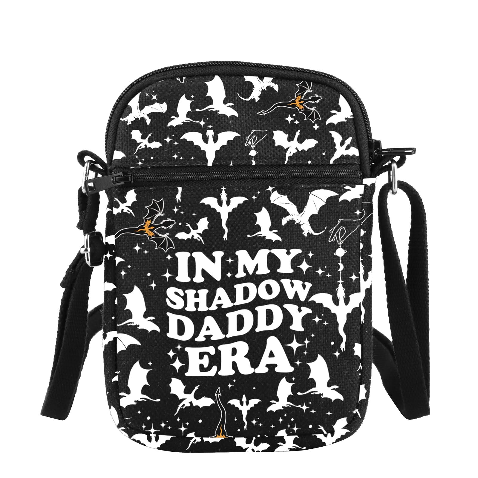 PLITI 4th Wing Gift Dragon Rider Fans Gift Fantasy Reader Gift In My Shadow Daddy Era Fourth Book Inspired Crossbody Bag