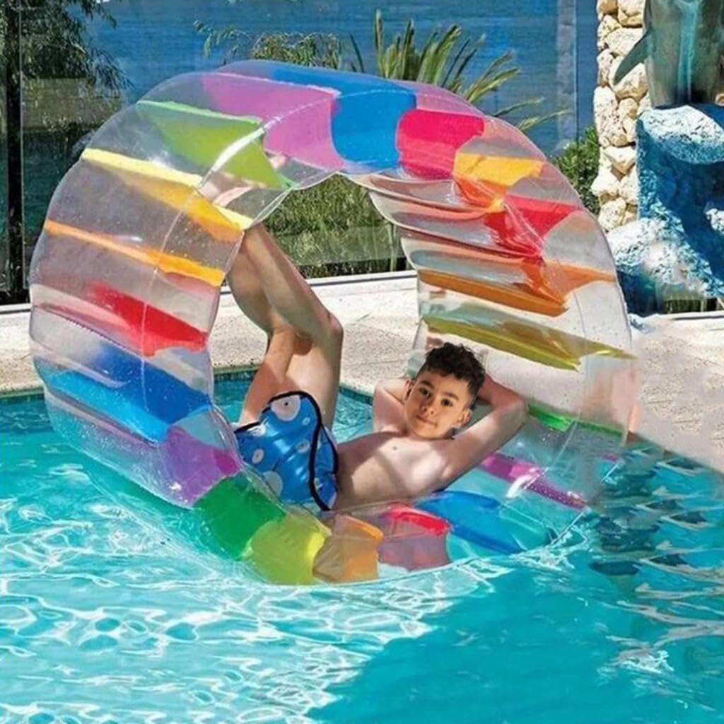 Rueda Inflable Gigante para Piscina Juguete Acuático Flotador de Agua Tubo Flotante para Niños y Adultos PVC Resistente Adecuada para Piscina Jardín, Estilo a 120x84x80cm