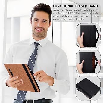 Tablet Case for Xiaomi Redmi Pad 2 11 2025 - Protective PU Leather with Multi-Angle Adjustable Stand, 2 Card Slots, Pen Holder | Black