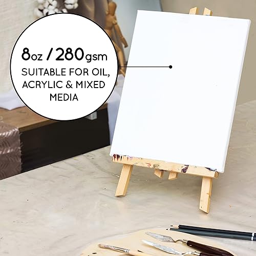 Miniatura 4 de Artistik Lienzo estirado  Lienzo estirado de calidad de artista, sin ácidos, triple imprimación, Gesso estirado, suministro de pintura artística de