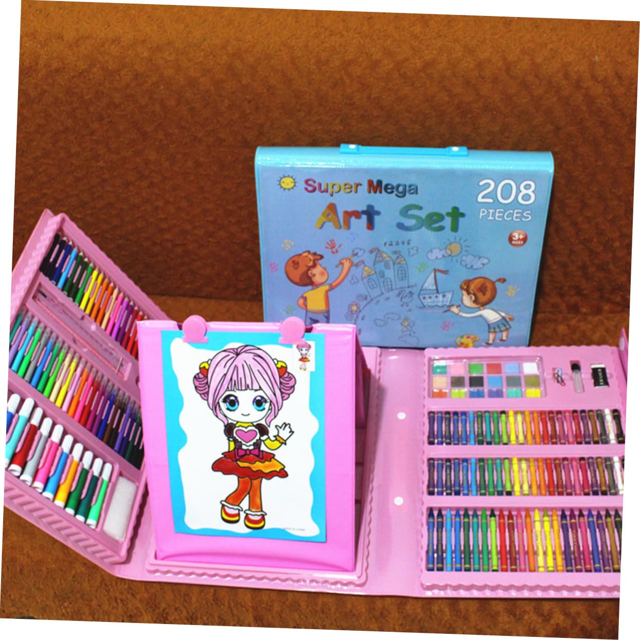 Stylos à Gel pour Dessin et Coloriage 208 Pièces Rose, Ensemble Multi-Couleurs pour Artistes et Amateurs, Pointe Fine, Encre Fluide, Kit Loisirs Créatifs, Scrapbooking, Carnet