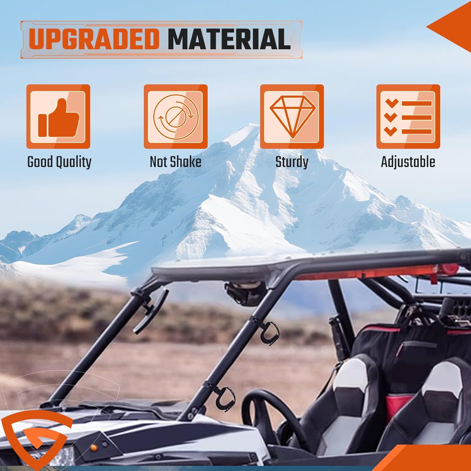 UTV Hunting Tool Holder,Roll Bar Tool Gun Rack Fits for 1", 1.5",1.75", and 2" Roll Bar UTV Rack, Gun Mount Compatible with Polaris RZR Ranger Can-Am Kawasaki Snowmobile Golf Cart