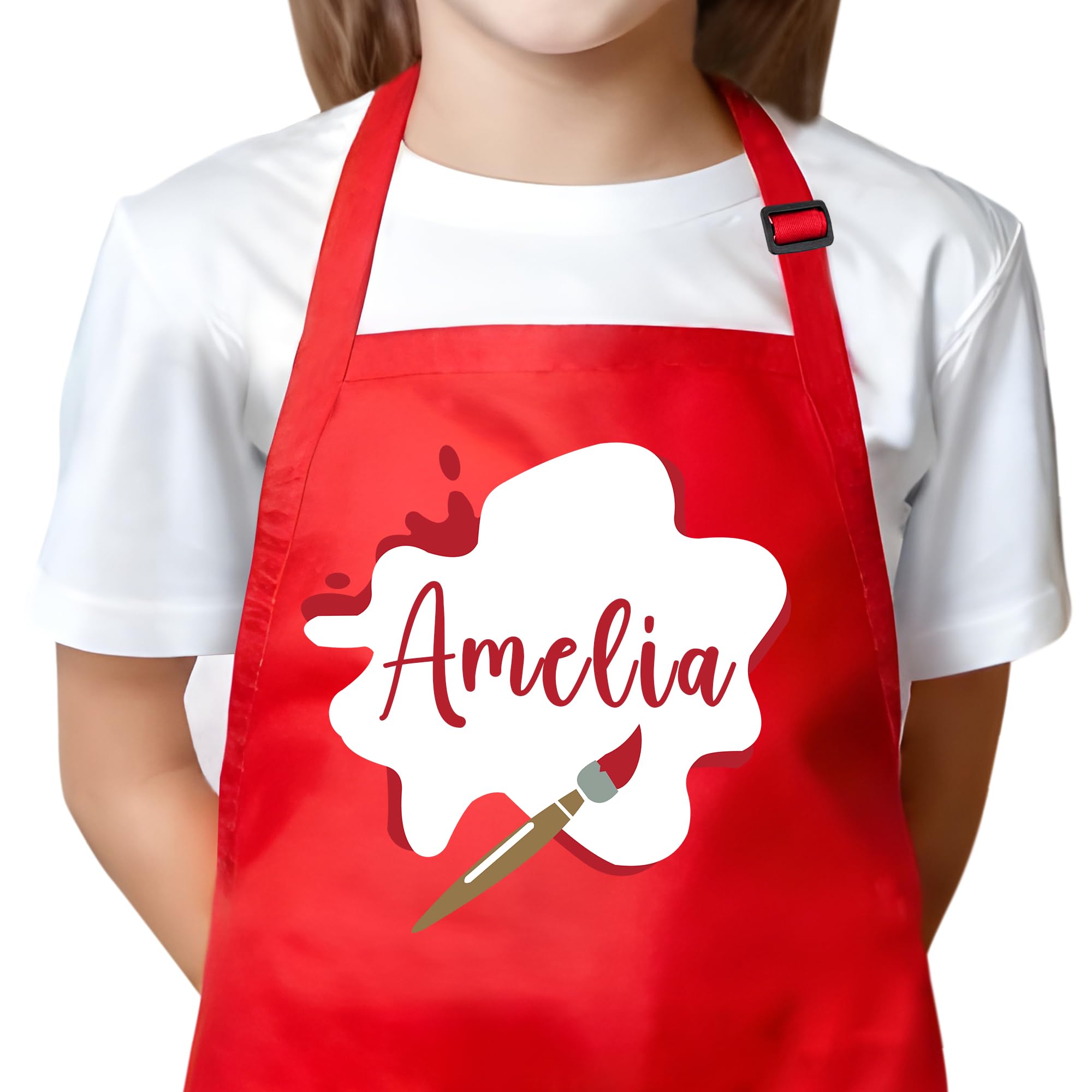 Personalized Kids Apron for Painting and Craft with Custom Name - Custom Children's Artist Apron for Crafting- Unisex Apron for Boys & Girls - Best