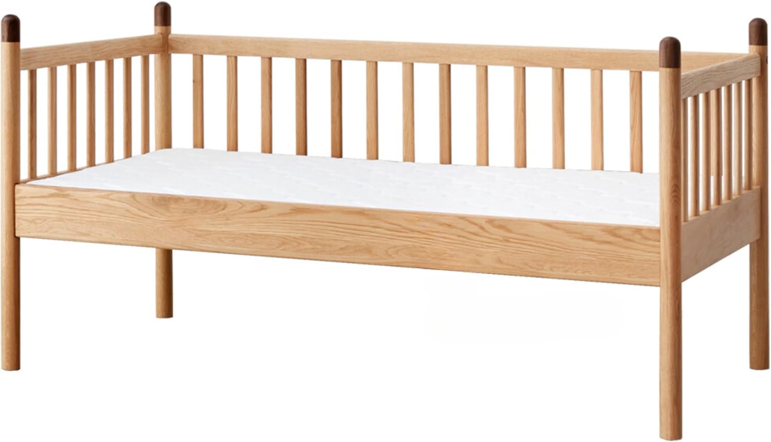 GVAwood Oak Solid Wood Toddler Bed US Size -Twin XL 39" x 80" (99 x 203 cm) / Natural Wood Color Splicing Bed