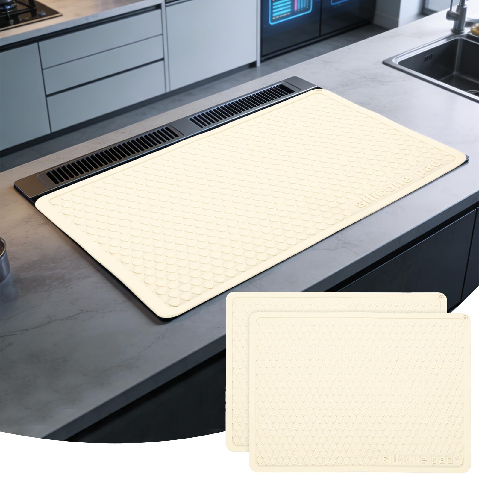 Alfombrilla para secar platos en encimera y cocina organizada de 16 x 12 pulgadas