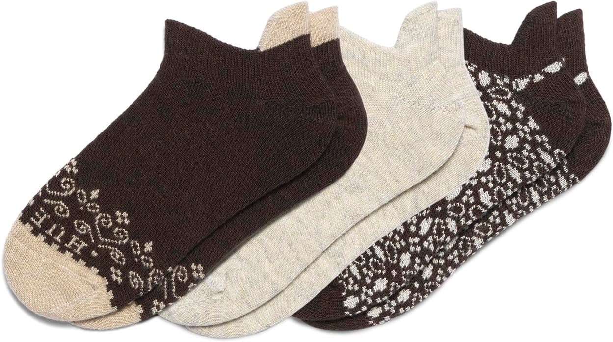 HUE Women's Merino Wool Warm Winter Tab Back Breathable Natural Temperature Regulating Athletic Socks 3 Pair Pack