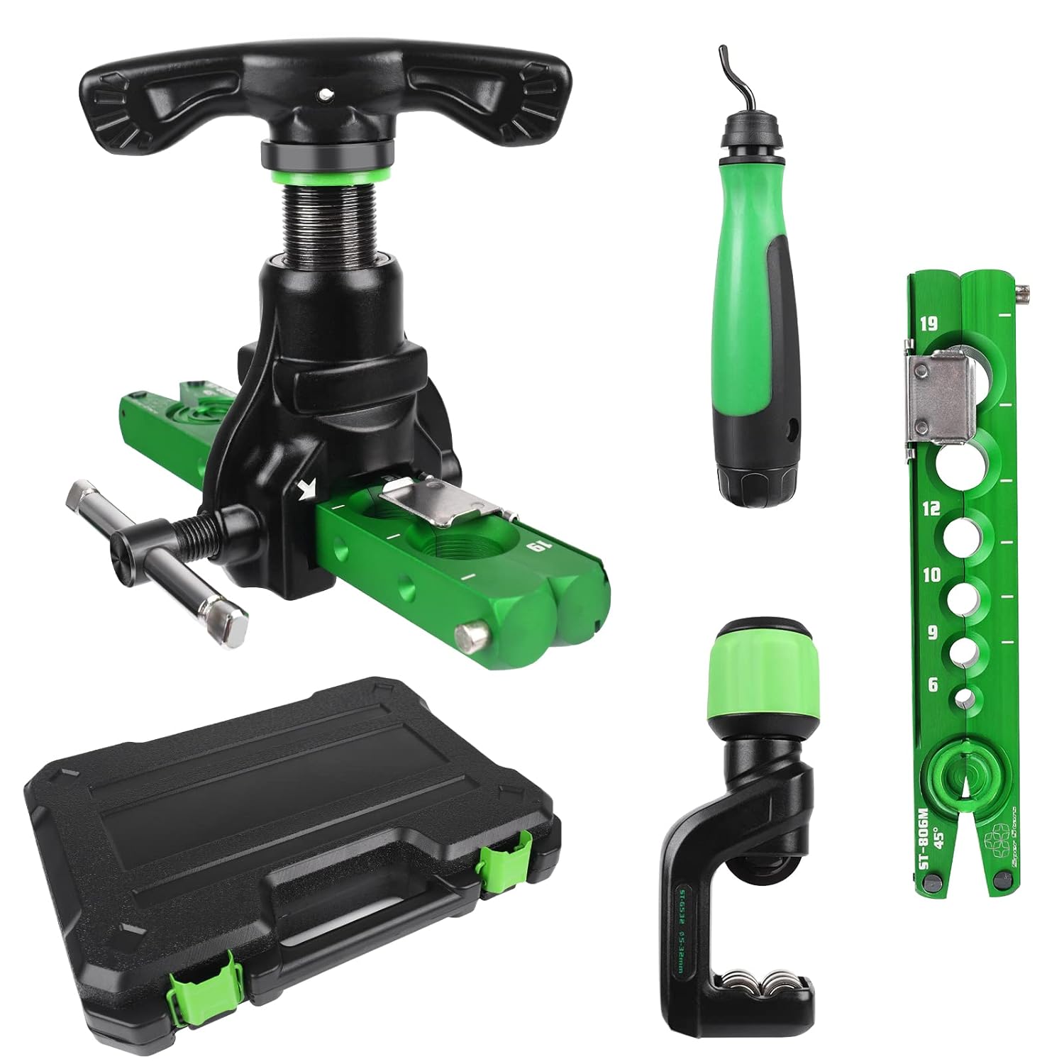 YIFOR HVAC Flaring Tool Kit 1/4”3/4” Pipe Flare Tool, 45° Eccentric