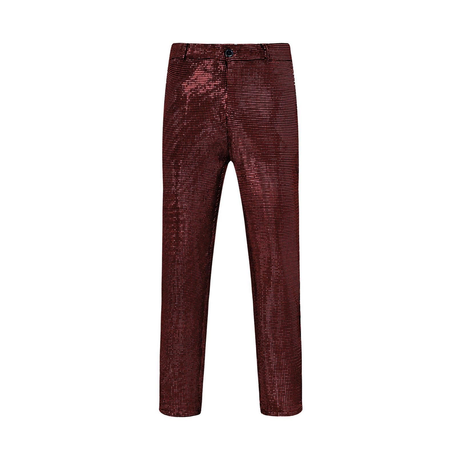 Hose Herren metallisch Herrenhose glänzend Stretchhose Cooles Funktionshosen Streetstyle Freizeithosen Modische Nachtclub Hosen mit Reißverschluss outdoorhosen für Festival Disco Party