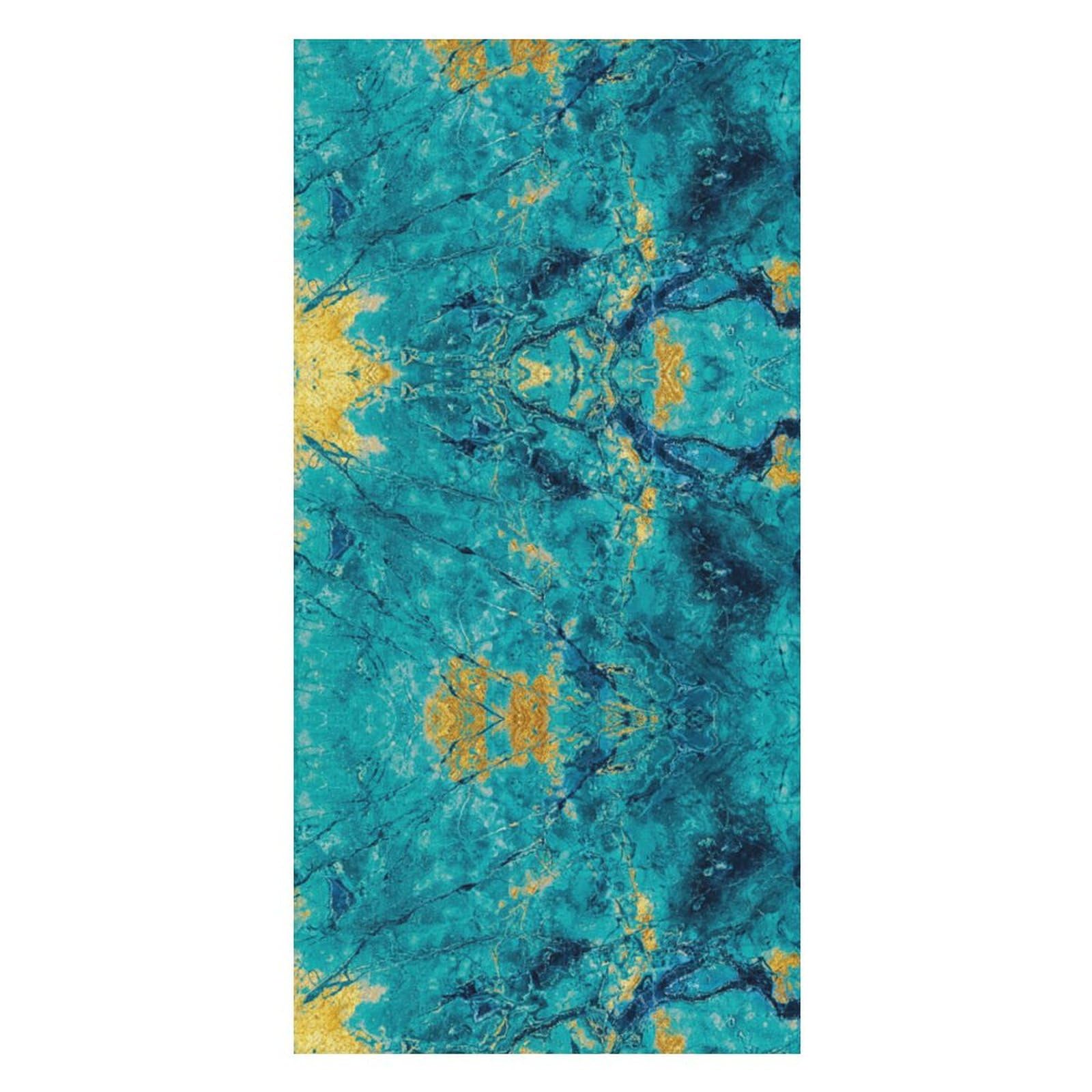 LWORZIIB Beach Towel, Teal Marble Bath Towel, Pool Towel Great for Gym Swimming 80 X 160cm