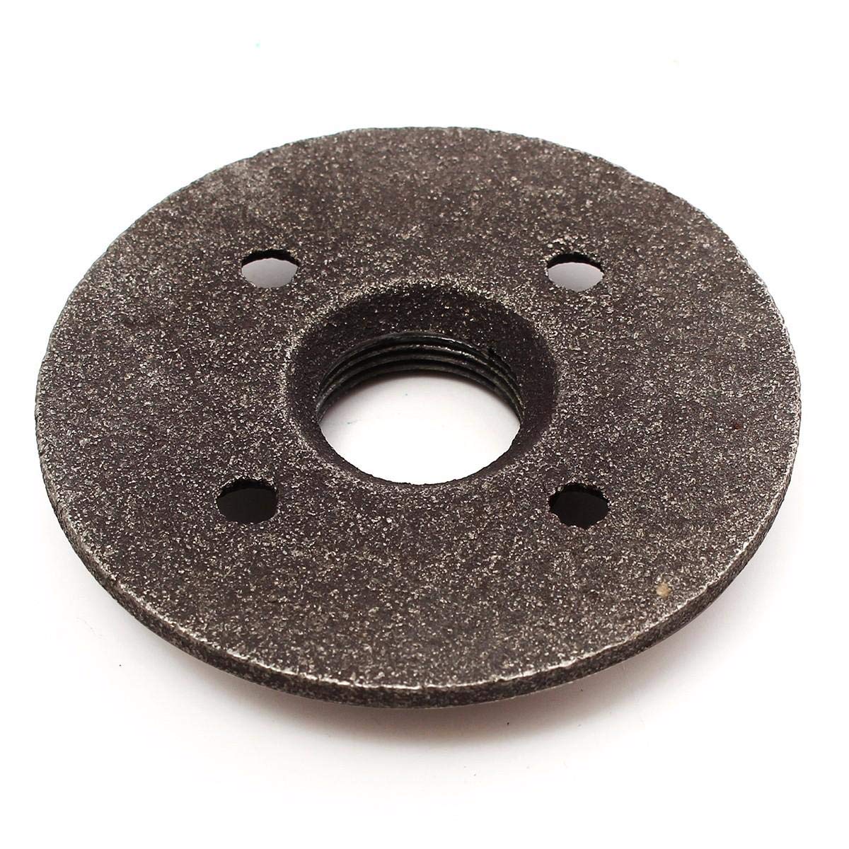 10 unids 3/4 pulgadas negro hierro maleable piso brida montaje tubería NPT antiguo pared brida asiento