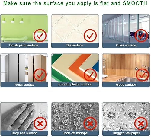 Miniatura 7 de MMFB - Rollo adhesivo de pizarra negra de borrado en seco, papel tapiz de pizarra para pegar y despegar con 15 tizas para pared, mesas, escuelas,