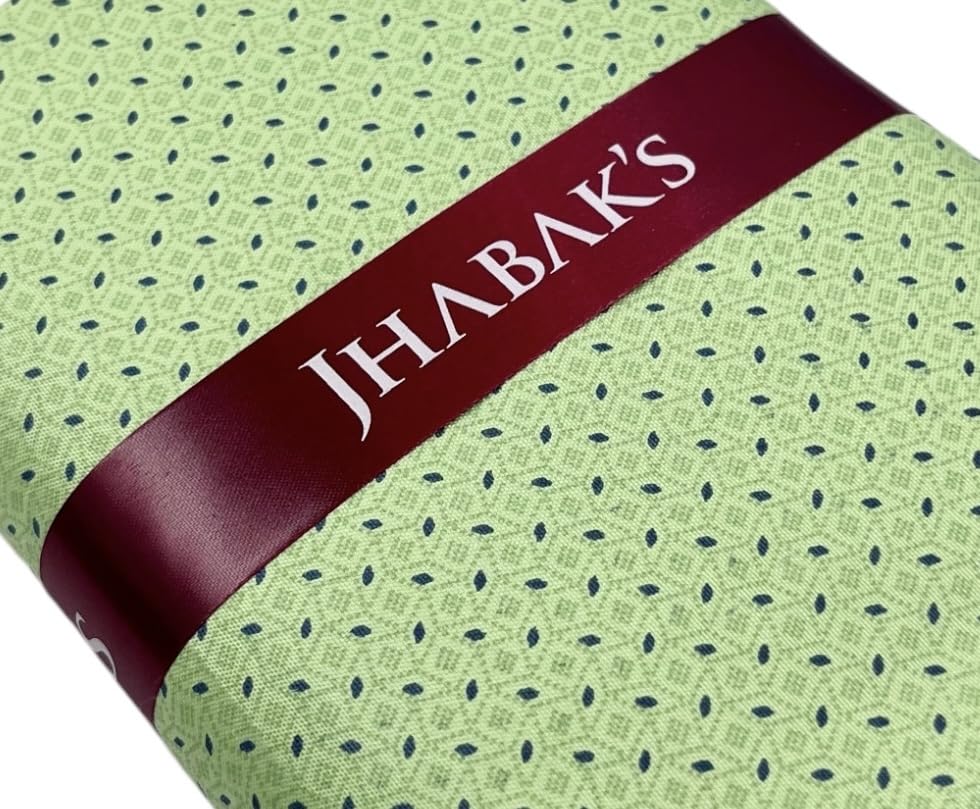 Image of JHABAK'S Unstitched Print Shirt Fabric for Men - Polycotton Material - 2.25 Meter Shirt Piece Cloth