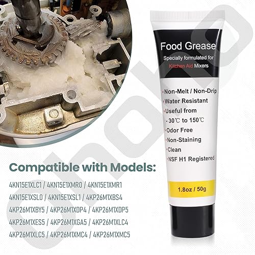 Miniatura 6 de Ohoho Paquete de 2 engranajes helicoidales 9706529 AP3594375 W11086780 – Compatible con KitchenAid/Whirlpool 5QT y 6QT Stand Mixer – Compatible con