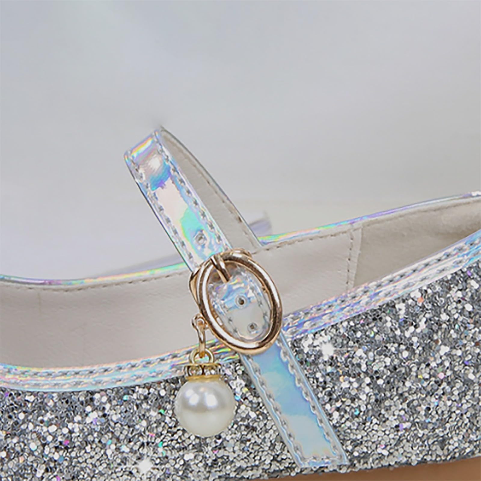Zapatos con purpurina para niños, zapatos de princesa para niñas, con lentejuelas, cosplay, zapatos de vestir Mary Jane para fiestas, bodas, sandalias lindas y elegantes, zapatos escolares