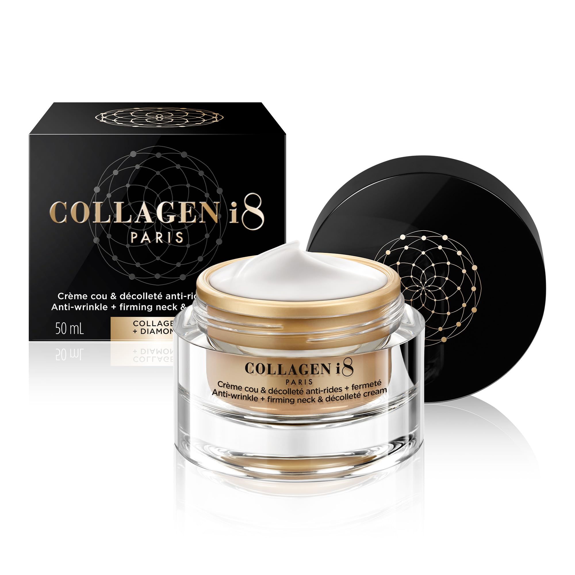 Crema cuello y escote antiarrugas + firmeza - Colágeno + Diamante - 50 mL