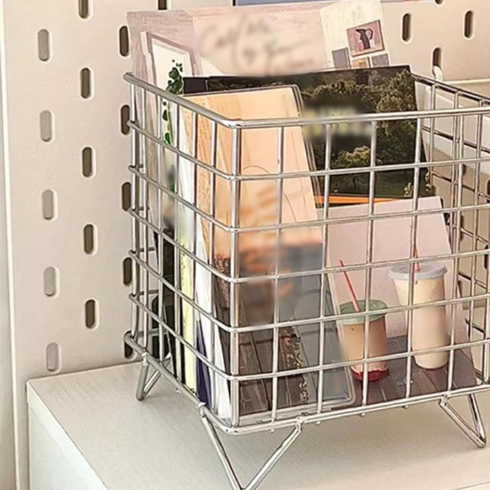 BNF® Iron Storage Basket Desk Organizer for Bathroom Office Supplies Vanity Table Silver|Home & Garden |Household Supplies & Cleaning|Home Organization|Storage Boxes 4