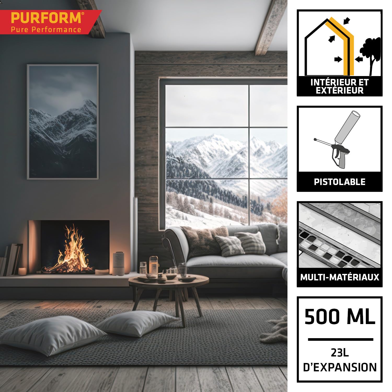 SIKA - Lot de 3 x Mousse polyuréthane Expansive Sika Boom 528, Pistolable & Réutilisable, Rendement 23L, pour jointer, calfeutrer, isoler, 500ml Blanc + Pistolet Foam Gun pour mousse expansive