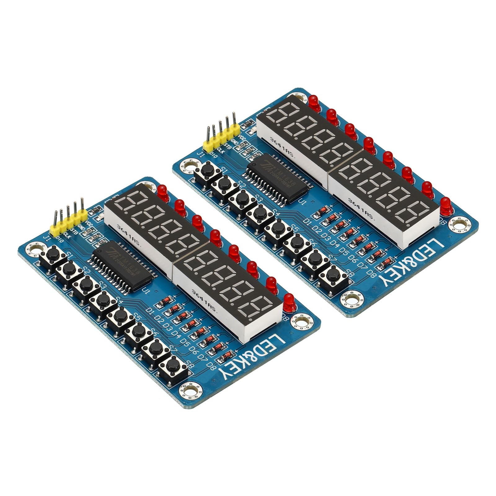 7 Segment Led Display Tubes Common Cathode 0.56 Inch Yellow PATIKIL ...