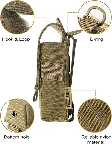 Miniatura 6 de OneTigris Funda de linterna táctica Molle 1000D Cordura Nylon linterna bolsa titular