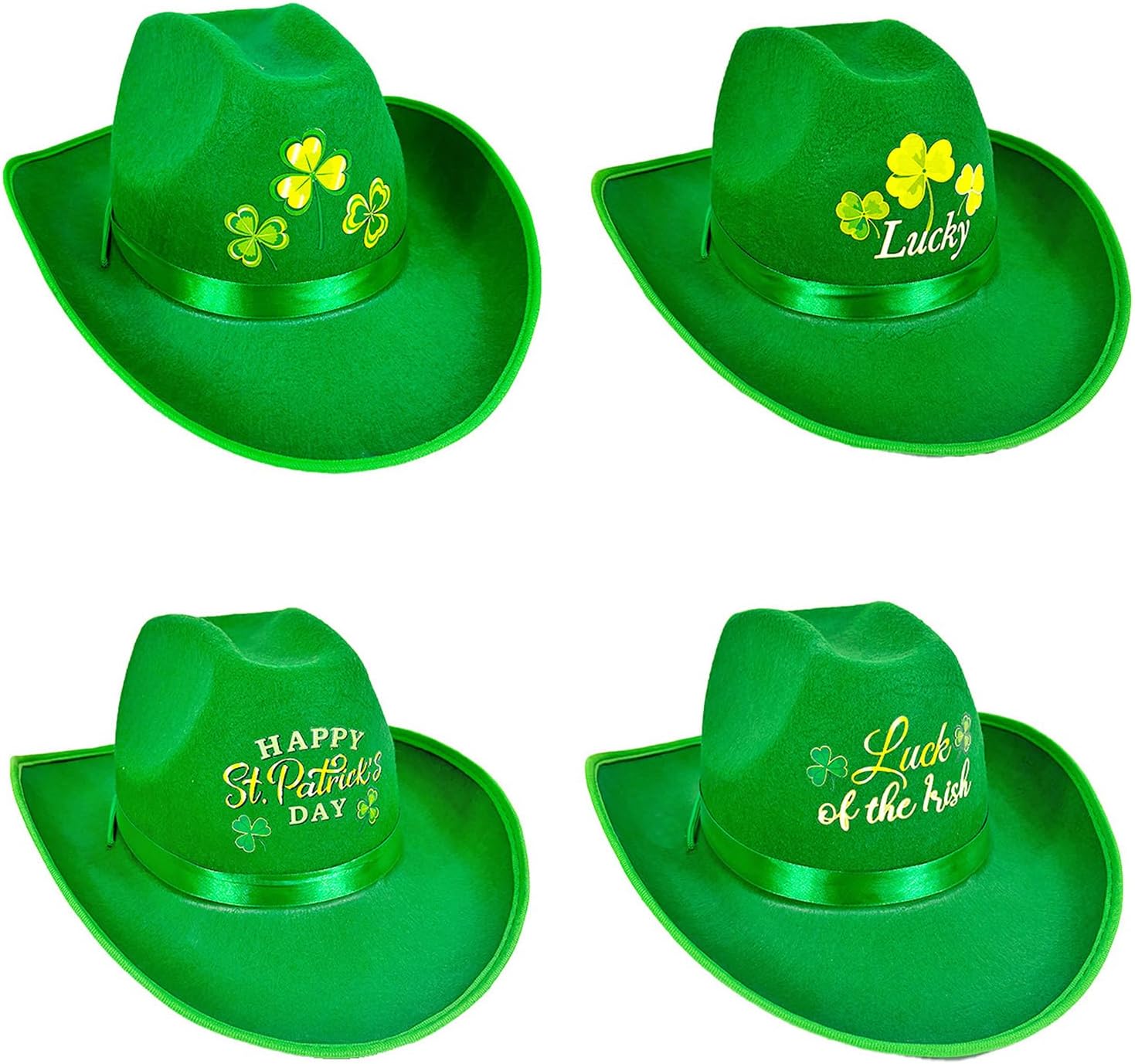 Clovers Embellished Denims Hat Stylish Outdoor Hat Unique Festival Unisex Hat for Outdoor Enthusiasts