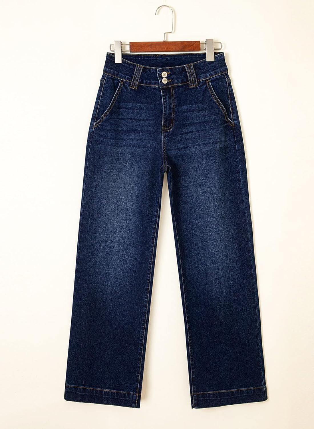 Astylish Women's High Waisted Wide Leg Straight Jeans - Image 5