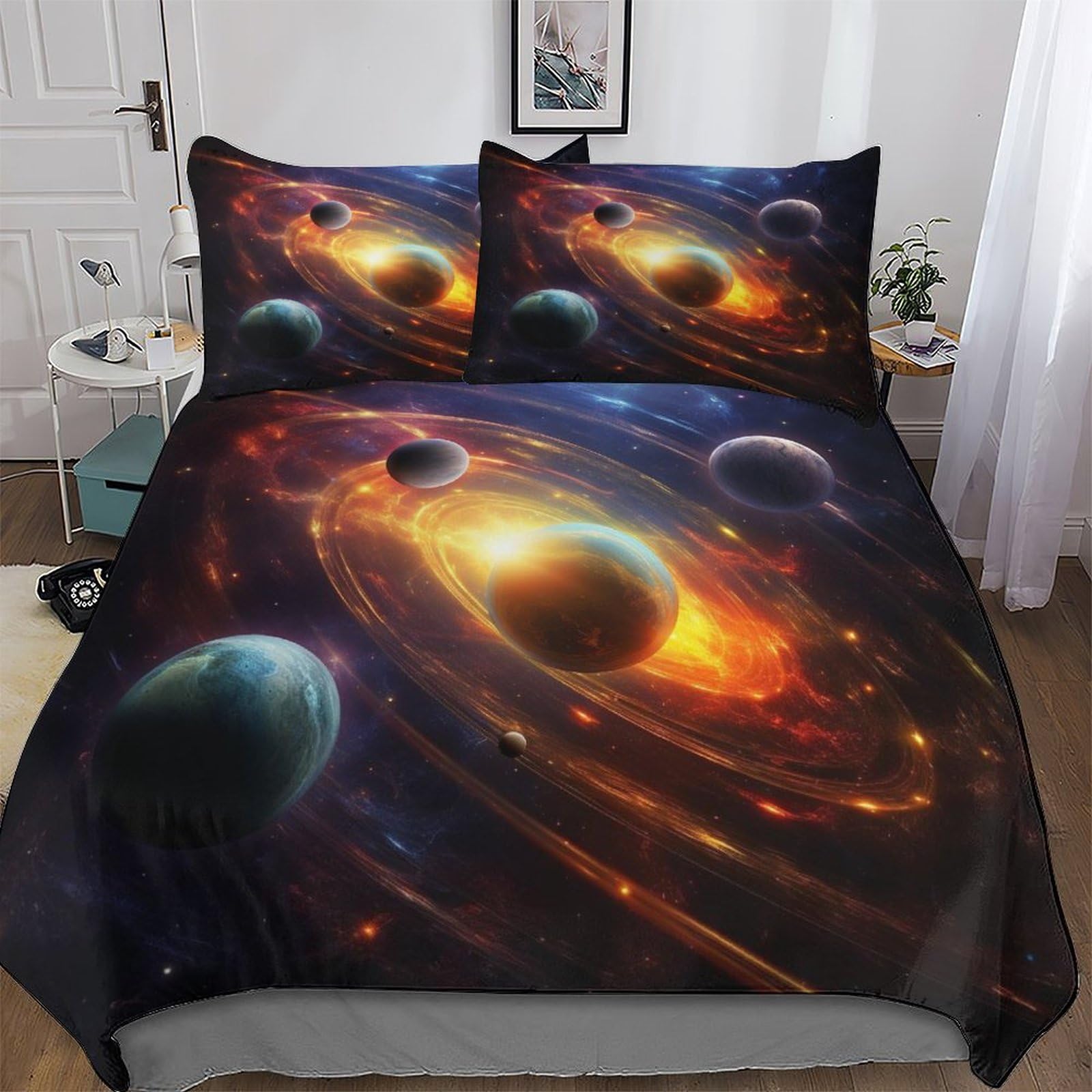 Housse de couette 3D imprimée 220x240 en microfibre avec fermeture éclair