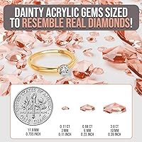 Vista 2 de Decoraciones de fiesta de oro rosa de lujo; confeti brillante, decoración de mesa y relleno de jarrón para arreglos elegantes de centro de mesa