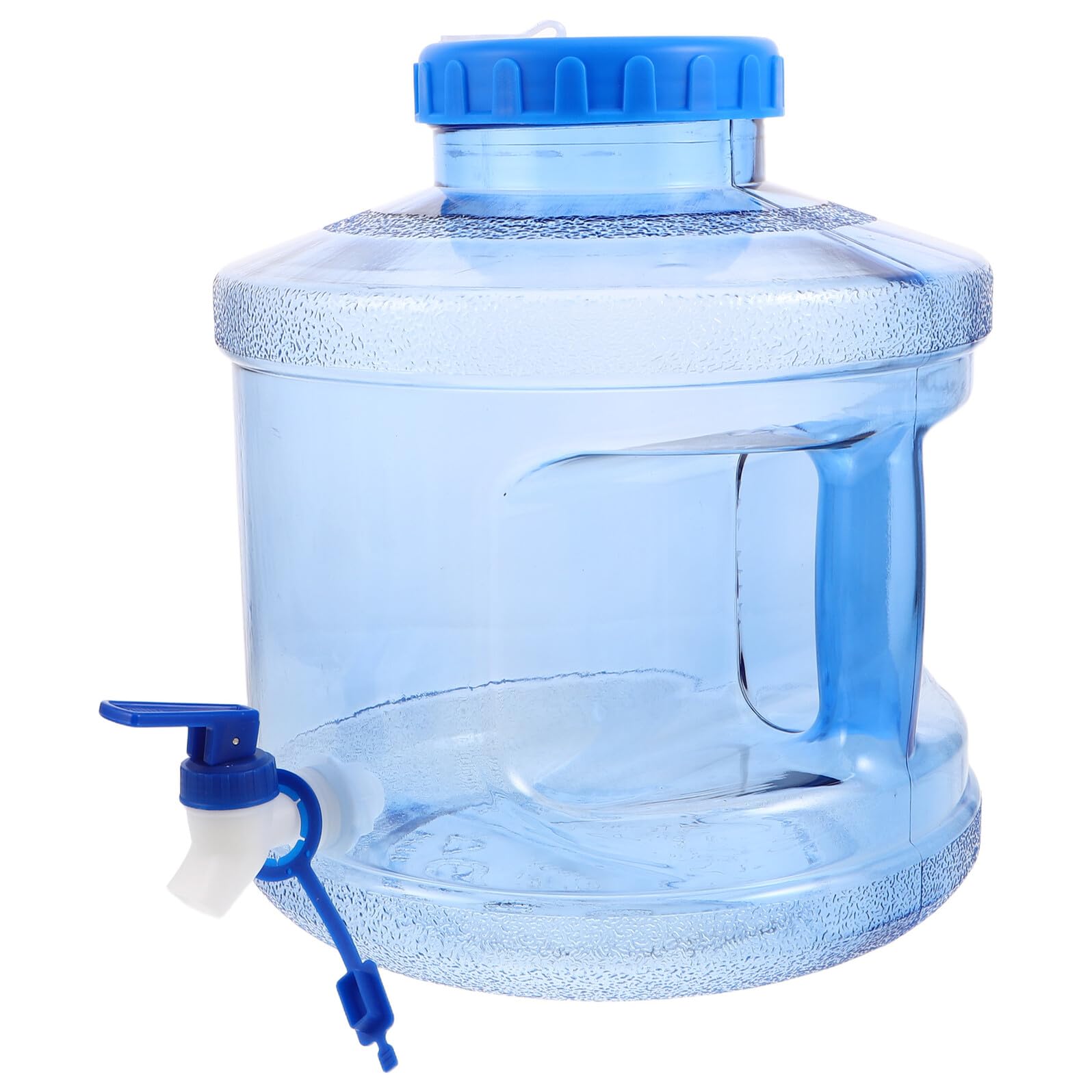 Seau eau portable robinet robuste en PC alimentaire bleu camping - 6