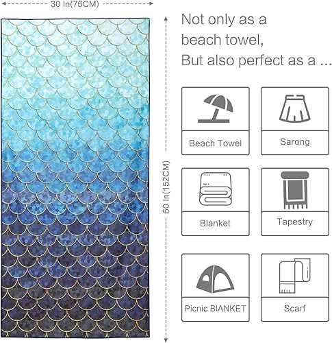 Miniatura 10 de Divertida toalla de playa con gatos, toalla de playa con diseño de gato surfista, mezcla de algodón, terciopelo suave, absorbente, para gimnasio,