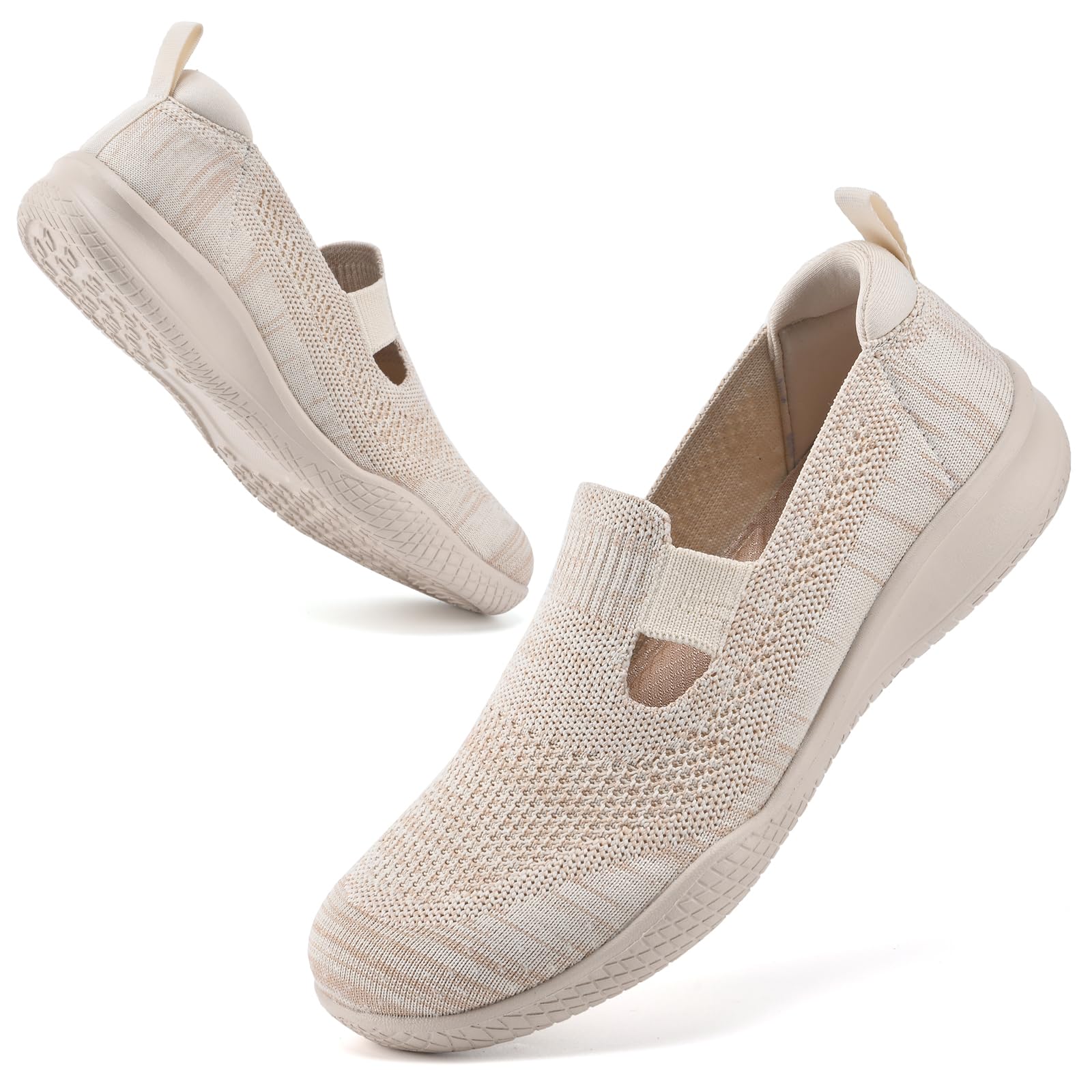 konhill Damen Loafers Bequeme Slip On Flache Ballerinas Schu
