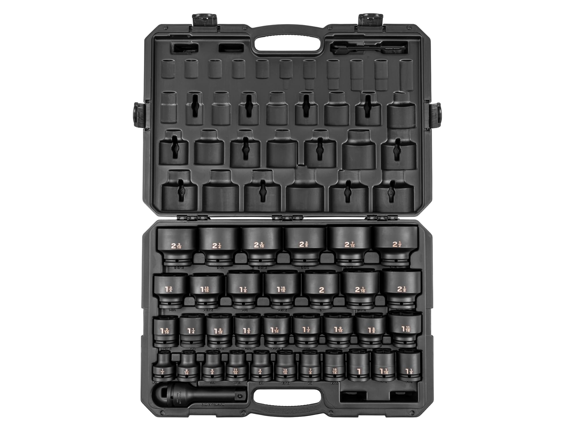TEKTON 3/4 Inch Drive Shallow 6-Point Impact Socket Set with Case, 35-Piece (1/2-2-1/2 in.) | SID93407