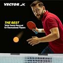 Vector X Combo Set of Table Tennis Rackets Rubber | Light Weight |Comfortable Grip |Wooden Material | Best Combo Set |(Pack of 2 Bats and 3 Balls) gallery image