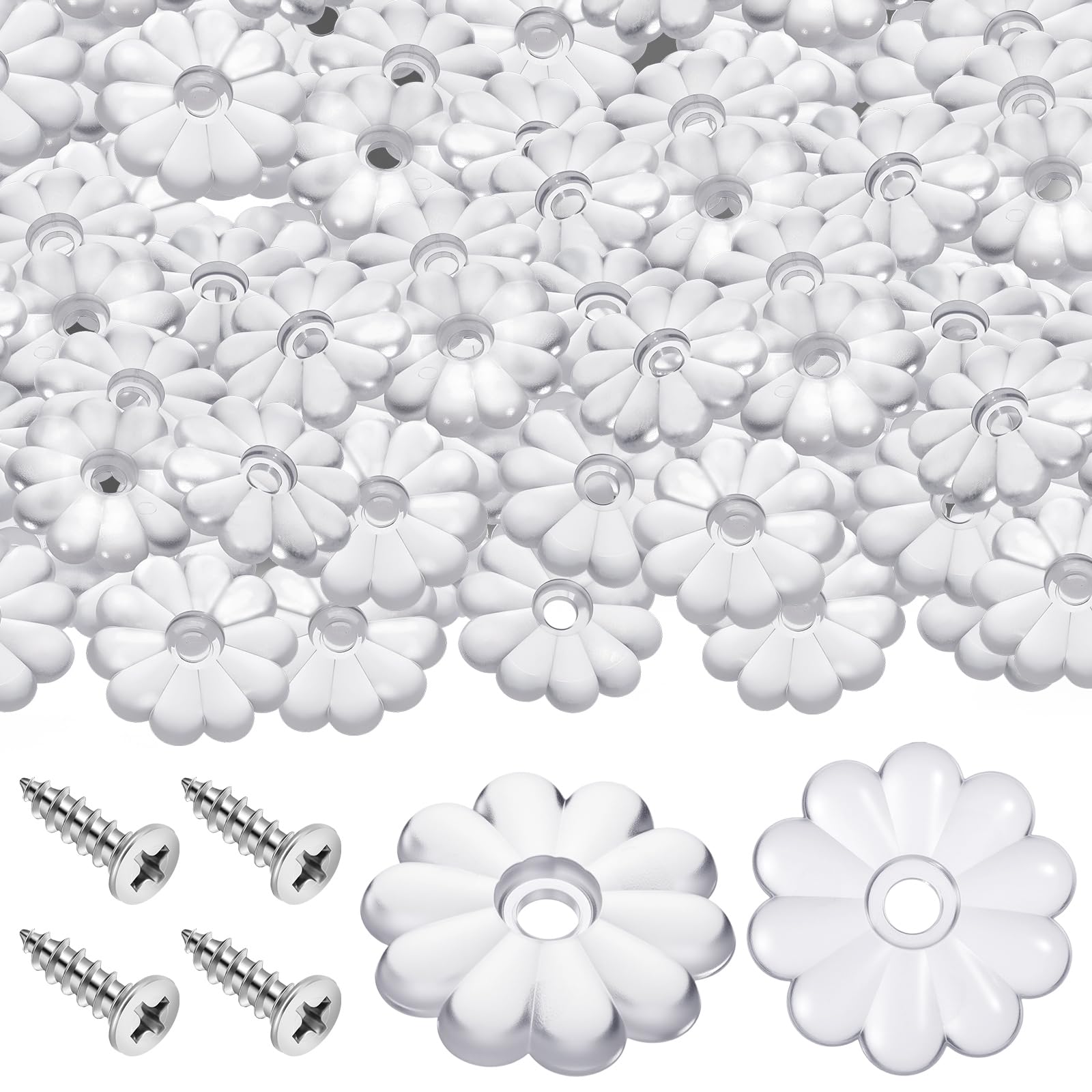 CroBlissful 30 Pack White Rosette Washers with Screw, Mobile RV Ceiling — Amazon image 10