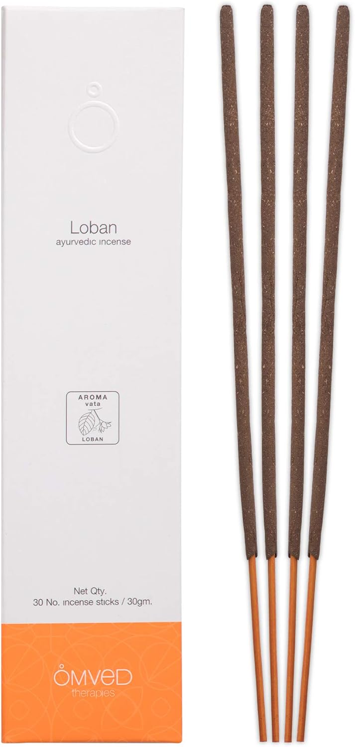 Omved Loban Ayurvedic, Organic, Natural and NonToxic Incense Sticks