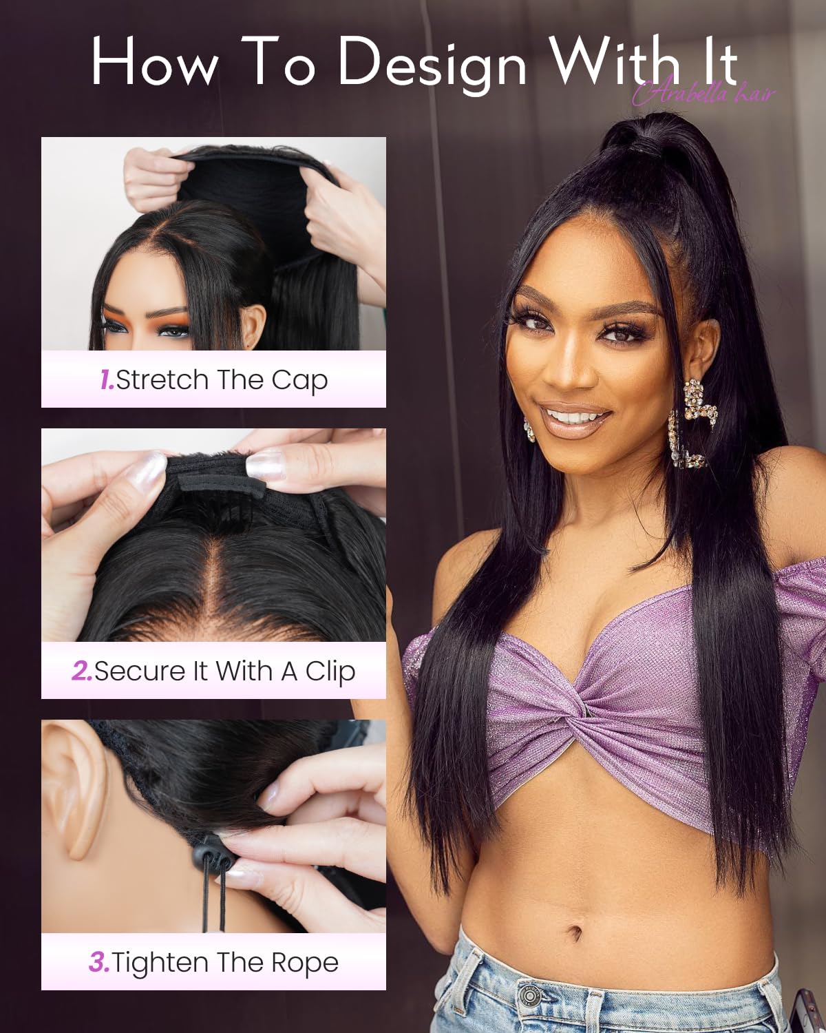 Amazon.com : Arabella Glueless Human Hair Headband Wig 