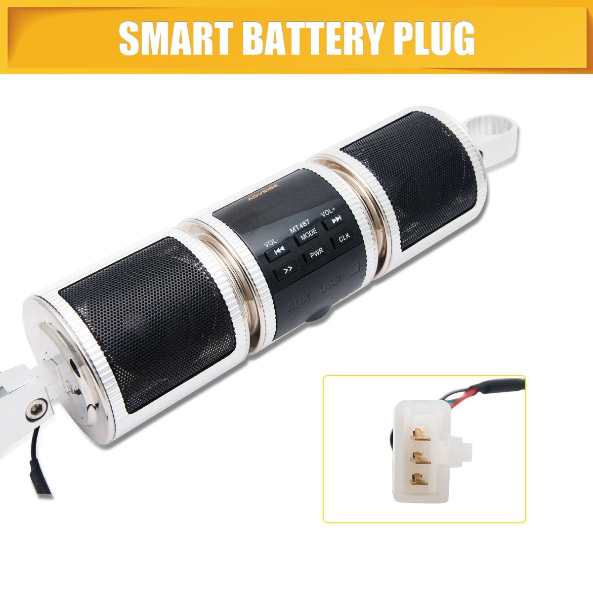 Amplificatore Moto Bluetooth IMESTOU - Con Altoparlanti 4" Impermeabili, AUX, FM - Foto 7