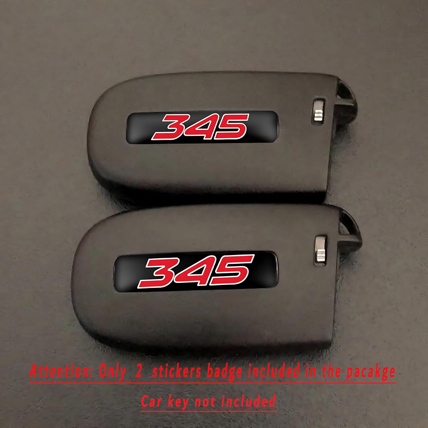TOOLEPIC for Dodge Challenger Charger Durango and Jeep Grand Cherokee Key fob Badges 2015-2024-Set of 2 - Finest Vehicle Emblems Accessories for 345 Hemi, Ideal for Decoration - Ruby Red