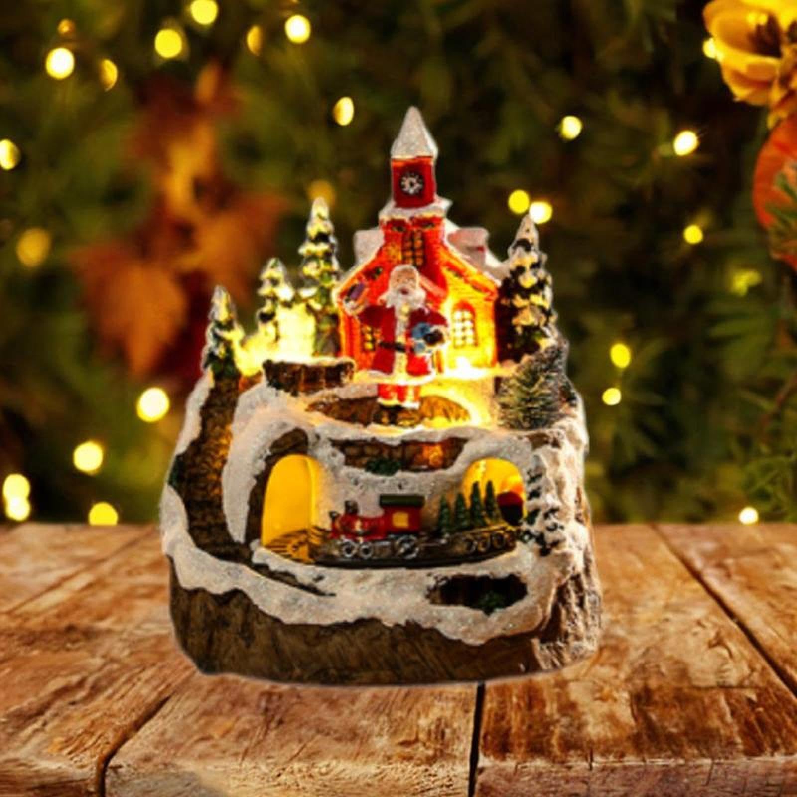 Casa, Figura de Resina, Artículo de Colección Hecho de Poliresina, para Escaparate, Hogar, Regalo, Papá Noel, Individual